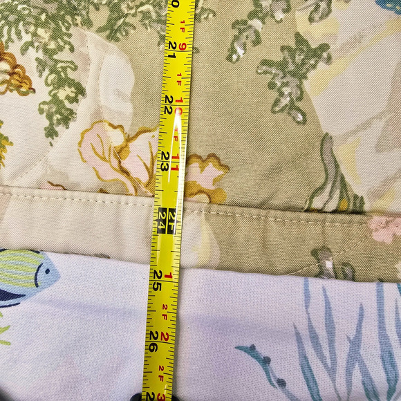 Lovely Coastal Beach Custom Made Bed Scarf Table Runner Shells Coral 25" X 91" - Picture 8 of 9